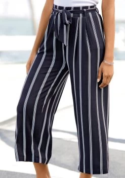 Triumph Short -Beroemde Badkleding Winkel lascana culotte in paperbag model met een bindceintuur blauw 1