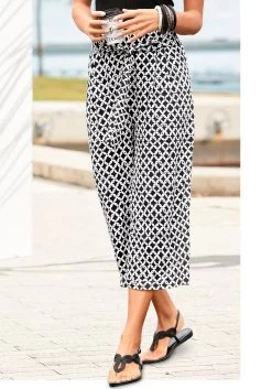 Buffalo Zomerjurk -Beroemde Badkleding Winkel lascana culotte met print all over met een bindceintuur zwart 7