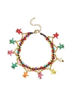 Tamaris Sandalen Minu Met Opgestikte Bloemen -Beroemde Badkleding Winkel lascana enkelkettinkje met hanger met zeesterhangers zwart 5