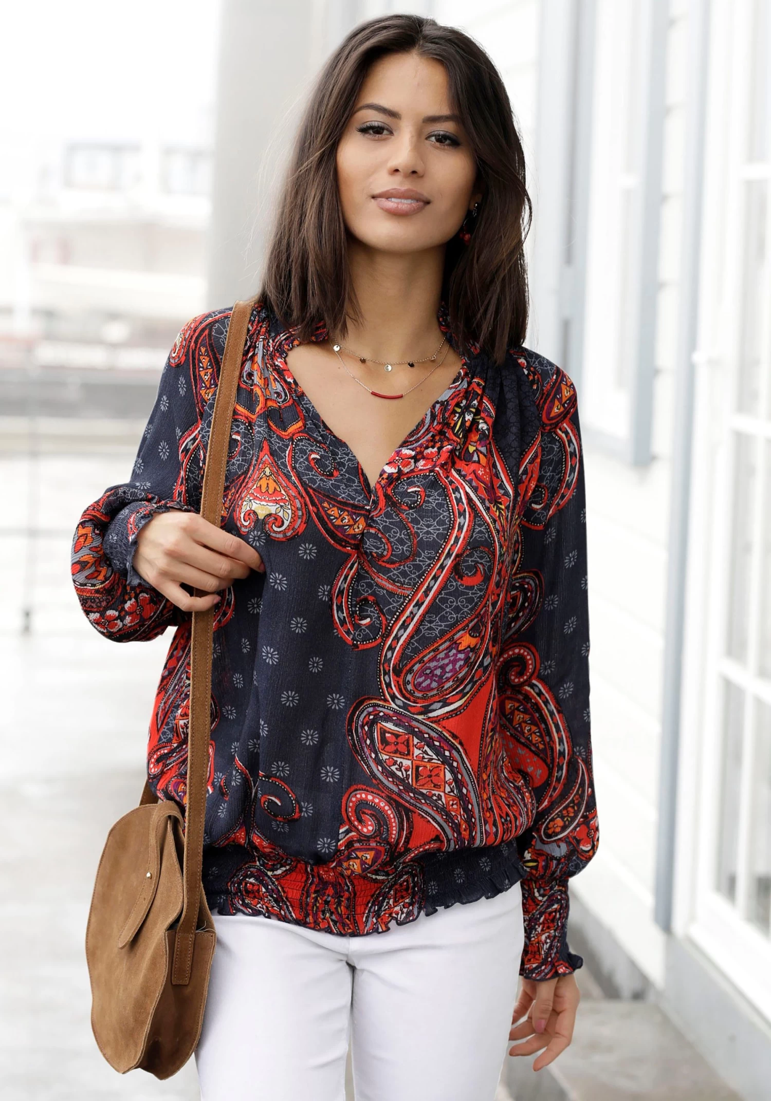 Vivance Shirt Met 3/4-mouwen Met Modieus Mouwdetail 6 Vivance Shirt Met 3/4-mouwen Met Modieus Mouwdetail - Image 6