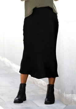 Vero Moda Short VMBRENDA HR LONG -Beroemde Badkleding Winkel lascana geweven rok zwart 3