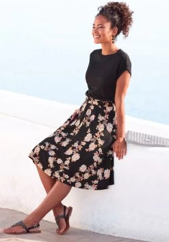 Only Short ONLSOPHIE FR SHORTS PTM -Beroemde Badkleding Winkel lascana jerseyjurk met paperbag band zwart 3