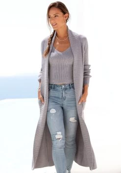 ONLY CARMAKOMA Short CARAUGUSTA HW STRAIG DNM KNICKERS PIM -Beroemde Badkleding Winkel lascana lang vest met ribbreidetails grijs 2