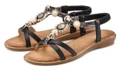 Venice Beach Triangelbikini In Piquékwaliteit 20 Venice Beach Triangelbikini In Piquékwaliteit -Beroemde Badkleding Winkel lascana sandalen met chique garnering en elastische riempjes zwart 1