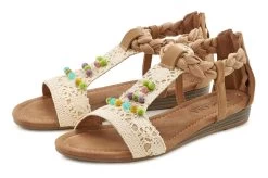 Beachtime Tanktop Met Gesmokte Band (Set Van 2) -Beroemde Badkleding Winkel lascana sandalen met leuke garnering veganistisch beige 6