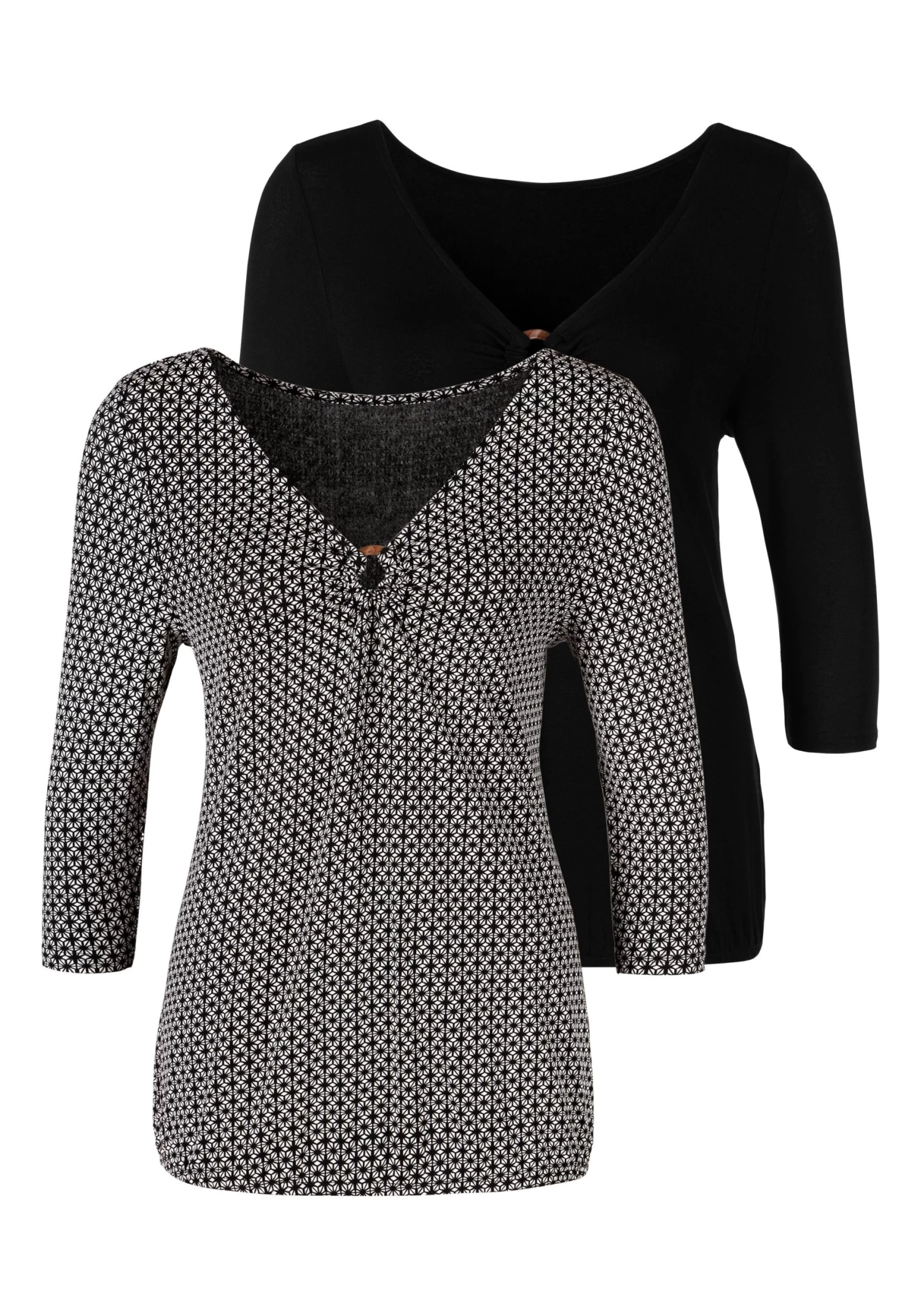 Vivance Shirt Met Lange Mouwen Elastische Katoenkwaliteit (Set Van 2) 18 Vivance Shirt Met Lange Mouwen Elastische Katoenkwaliteit (Set Van 2) - Image 18