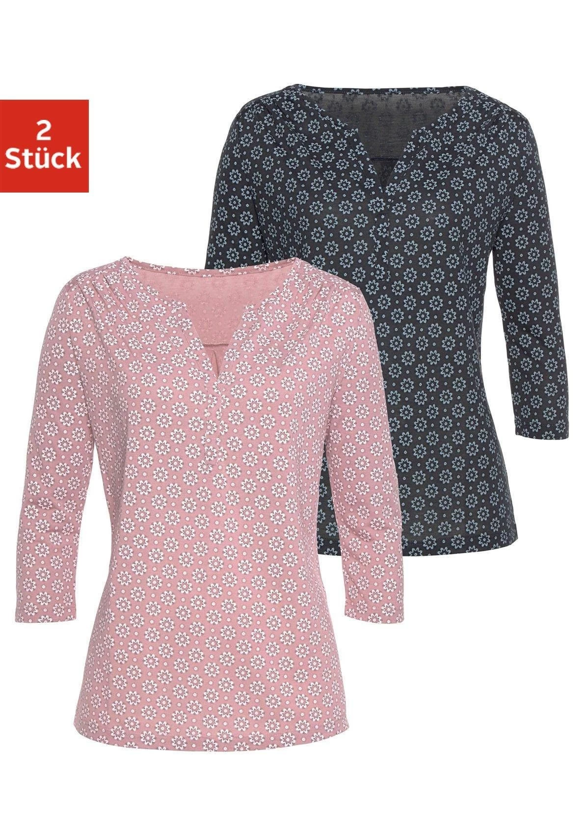 Vivance T-shirt Met Zilverkleurige Glitterstippen (Set Van 2) 10 Vivance T-shirt Met Zilverkleurige Glitterstippen (Set Van 2) - Image 10