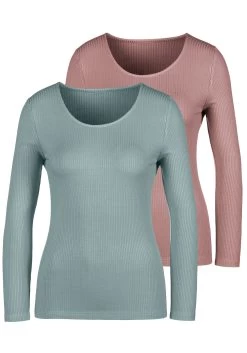 S.Oliver RED LABEL Beachwear Beugelbikini Met Patroonmix 21 S.Oliver RED LABEL Beachwear Beugelbikini Met Patroonmix -Beroemde Badkleding Winkel lascana shirt met lange mouwen ribshirt met rechte zoom set van 2 multicolor