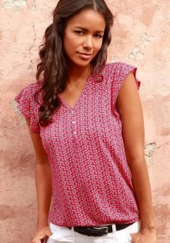 Vivance Jerseyjurk 26 Vivance Jerseyjurk -Beroemde Badkleding Winkel lascana shirttop met kapmouwtjes set 2 delig set van 2 multicolor 1