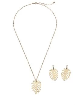 Buffalo Midi-jurk Met Een Gesmokte Top En Animal-print 27 Buffalo Midi-jurk Met Een Gesmokte Top En Animal-print -Beroemde Badkleding Winkel lascana sieradenset ketting en oorringen met palmblad goud 3