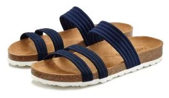 Feel Good Tankinitop -Beroemde Badkleding Winkel lascana slippers met kurkvoetbed en elastische riemen blauw 2