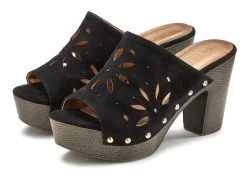 Vivance Gedessineerde Jurk Met Bloemmotief 30 Vivance Gedessineerde Jurk Met Bloemmotief -Beroemde Badkleding Winkel lascana slippers met uitsparingen en blokhak zwart 1