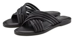 Venice Beach Shirt Met V-hals Met Logoprint 32 Venice Beach Shirt Met V-hals Met Logoprint -Beroemde Badkleding Winkel lascana slippers van leer met aantrekkelijke riempjes zwart 1