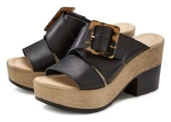 Only Short ONLCUBA LIFE PAPERBAG -Beroemde Badkleding Winkel lascana slippers van leer met een licht plateau en modieuze gesp zwart 4