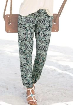 Beachtime Strandjurk Met Ornamentprint -Beroemde Badkleding Winkel lascana strandbroek blauw 6