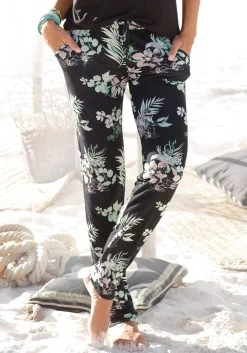 Vivance T-shirt Met Elastische Zoom (Set Van 2) 32 Vivance T-shirt Met Elastische Zoom (Set Van 2) -Beroemde Badkleding Winkel lascana strandbroek met tropische print multicolor 4