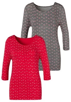 Feel Good Balconette-bikini (2 Stuks) -Beroemde Badkleding Winkel lascana t shirt met kleine cut out op de mouw set van 2 rood 6