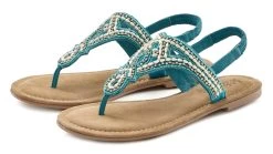 Sunflair Badpak 28 Sunflair Badpak -Beroemde Badkleding Winkel lascana teenslippers sandalen met kralen en steentjes belegd blauw