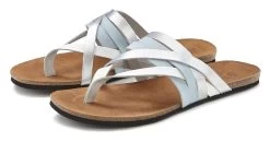 Calvin Klein Badslippers POOL SLIDE - JQ -Beroemde Badkleding Winkel lascana teenslippers van leer met kurkvoetbed blauw 2