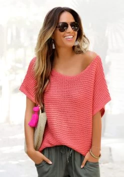 Nature By PRIMETTA Zonnebril 17 Nature By PRIMETTA Zonnebril -Beroemde Badkleding Winkel lascana trui met korte mouwen in luchtig ajourbreisel rood