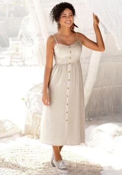 Think! Sandalen CAMBIO Met Een Uitneembare Binnenzool -Beroemde Badkleding Winkel lascana zomerjurk linnenmix beige 1