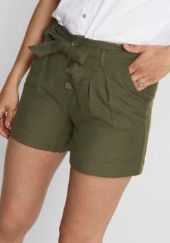 Only Short ONLVIVA LIFE HW BELT SHORTS -Beroemde Badkleding Winkel only short onlviva life hw belt shorts groen 7