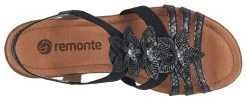 Remonte Sandalen Met Bloemapplicatie -Beroemde Badkleding Winkel remonte sandalen met bloemapplicatie zwart 7