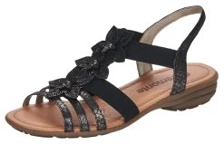 Roxy Zonnebril Kaili -Beroemde Badkleding Winkel remonte sandalen met bloemapplicatie zwart 8