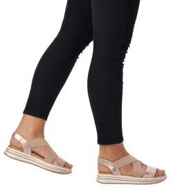 Remonte Sandalen Met Flexibele Rubberbandjes -Beroemde Badkleding Winkel remonte sandalen met flexibele rubberbandjes roze 13