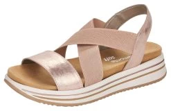 Levi's® Badslippers JUNE POSTER S Met Transparante Band 17 Levi's® Badslippers JUNE POSTER S Met Transparante Band -Beroemde Badkleding Winkel remonte sandalen met flexibele rubberbandjes roze