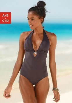 Bruno Banani Beugelbikini Met Goudkleurig/zwarte Accessoires 27 Bruno Banani Beugelbikini Met Goudkleurig/zwarte Accessoires -Beroemde Badkleding Winkel soliver red label beachwear badpak met accessoires bruin 10