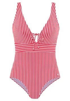 S.Oliver RED LABEL Beachwear Badpak Seersuckerkwaliteit -Beroemde Badkleding Winkel soliver red label beachwear badpak seersuckerkwaliteit rood 2