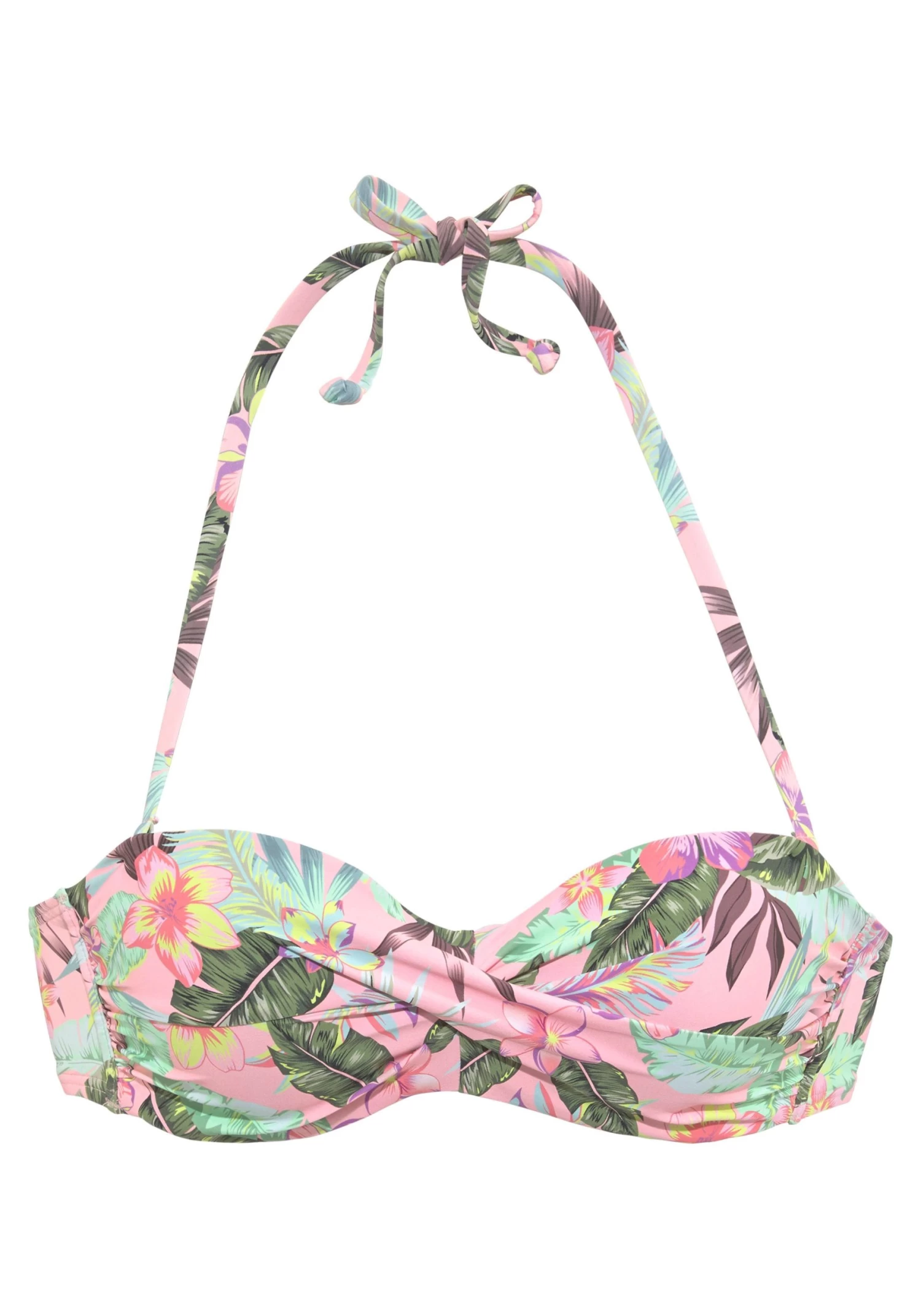 S.Oliver RED LABEL Beachwear Beugelbikinitop In Bandeaumodel AZALEA In Tropische Print 2 S.Oliver RED LABEL Beachwear Beugelbikinitop In Bandeaumodel AZALEA In Tropische Print - Image 2