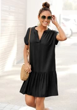 S.Oliver RED LABEL Beachwear Blousejurkje Met Volant Aan De Rok