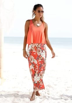 Buffalo Beugelbikini Met Leuke Contrastdetails 29 Buffalo Beugelbikini Met Leuke Contrastdetails -Beroemde Badkleding Winkel soliver red label beachwear maxi jurk in laagjes look rood 13