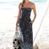 S.Oliver RED LABEL Beachwear Maxi-jurk Met Randprint