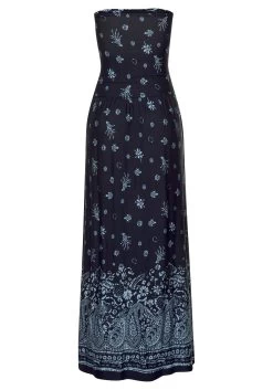 S.Oliver RED LABEL Beachwear Maxi-jurk Met Randprint -Beroemde Badkleding Winkel soliver red label beachwear maxi jurk met randprint blauw 5