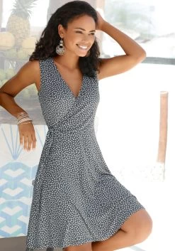 S.Oliver RED LABEL Beachwear Strandjurk Met Fijne Bloemenprint