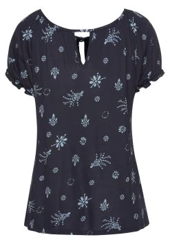 S.Oliver RED LABEL Beachwear Strandshirt Met Aangerimpelde Mouwen 23 S.Oliver RED LABEL Beachwear Strandshirt Met Aangerimpelde Mouwen -Beroemde Badkleding Winkel soliver red label beachwear strandshirt met aangerimpelde mouwen blauw 3