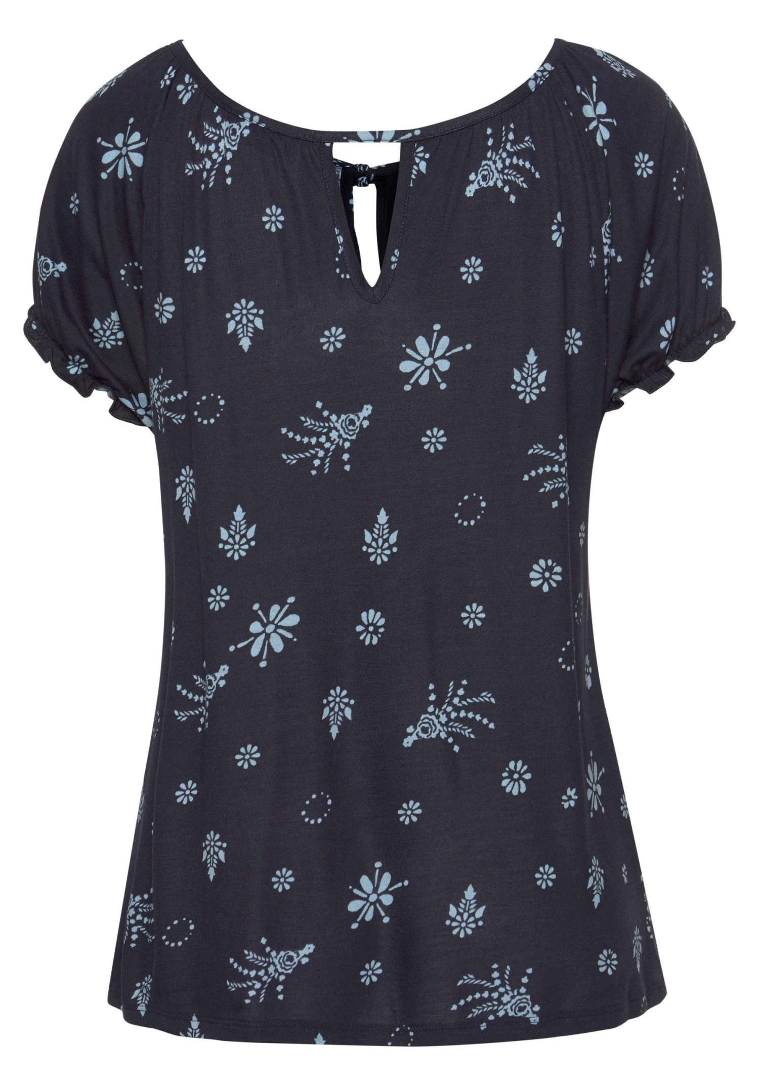 S.Oliver RED LABEL Beachwear Strandshirt Met Aangerimpelde Mouwen 4 S.Oliver RED LABEL Beachwear Strandshirt Met Aangerimpelde Mouwen - Image 4