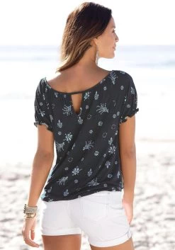 S.Oliver RED LABEL Beachwear Strandshirt Met Aangerimpelde Mouwen 26 S.Oliver RED LABEL Beachwear Strandshirt Met Aangerimpelde Mouwen -Beroemde Badkleding Winkel soliver red label beachwear strandshirt met aangerimpelde mouwen blauw 6