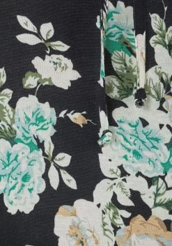 S.Oliver RED LABEL Beachwear Zomerjurk Met Bloemenprint (Met Bindstrik) -Beroemde Badkleding Winkel soliver red label beachwear zomerjurk met bloemenprint met bindstrik zwart 7