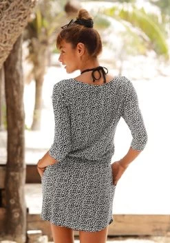 S.Oliver RED LABEL Beachwear Zomerjurk Met Een Ritssluiting 20 S.Oliver RED LABEL Beachwear Zomerjurk Met Een Ritssluiting -Beroemde Badkleding Winkel soliver red label beachwear zomerjurk met een ritssluiting zwart 4