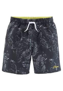 S.Oliver RED LABEL Beachwear Zwemshort Met Contraststrepen 29 S.Oliver RED LABEL Beachwear Zwemshort Met Contraststrepen -Beroemde Badkleding Winkel soliver red label beachwear zwemshort blade kids met contrastkleurig detail zwart 6