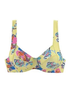 S.Oliver RED LABEL Beachwear Triangel-bikinitop MARIKA Met Sierring 23 S.Oliver RED LABEL Beachwear Triangel-bikinitop MARIKA Met Sierring -Beroemde Badkleding Winkel sunseeker bikinitop met beugels jam met gekleurde print geel 5