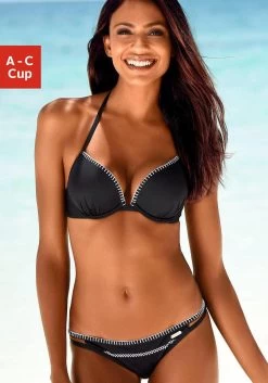 S.Oliver RED LABEL Beachwear Bikinibroekje Rome Met Omslagband -Beroemde Badkleding Winkel sunseeker push upbikinitop dainty met gehaakt randje zwart