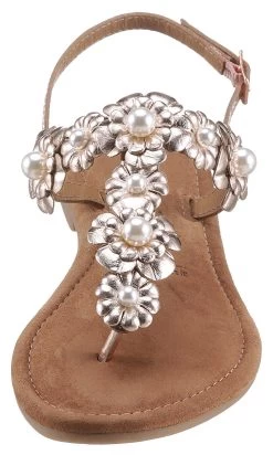 Tamaris Sandalen Minu Met Opgestikte Bloemen -Beroemde Badkleding Winkel tamaris sandalen minu met opgestikte bloemen roze 3