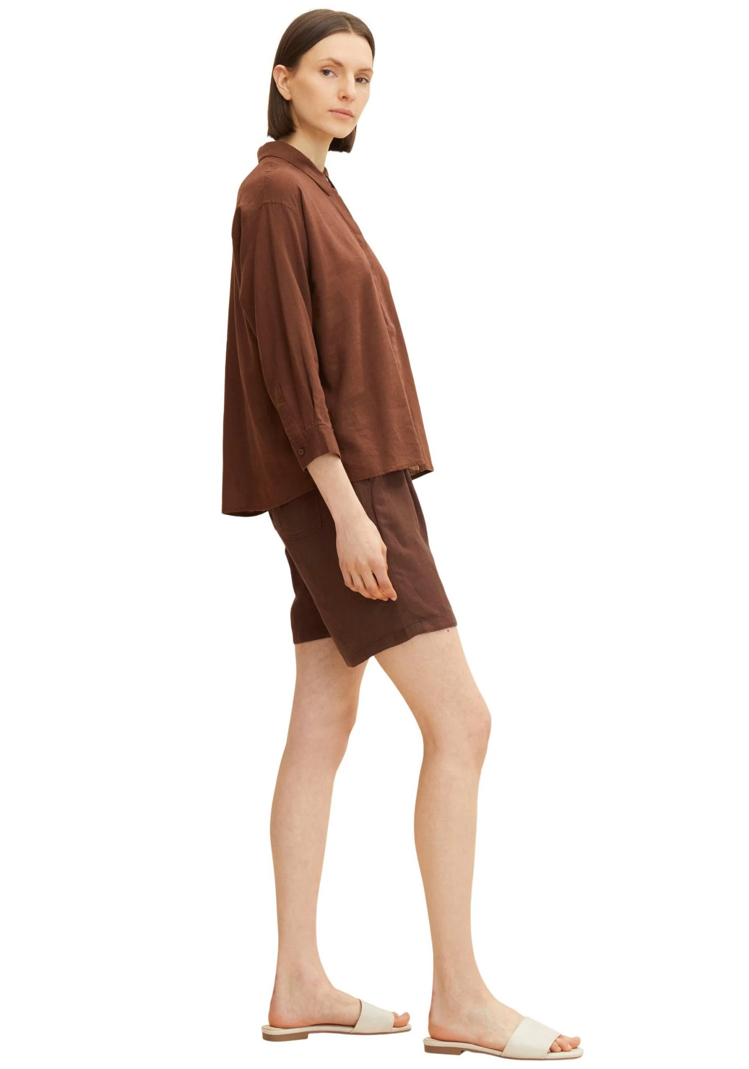 Tom Tailor Short Met Aandeel Linnen En Elastische Band 3 Tom Tailor Short Met Aandeel Linnen En Elastische Band - Image 3