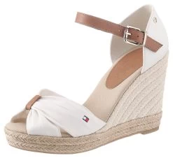 Vivance Jerseyjurk 24 Vivance Jerseyjurk -Beroemde Badkleding Winkel tommy hilfiger highheel sandaaltjes basic opened toe high wedge met stijlvol vlagdetail wit 1