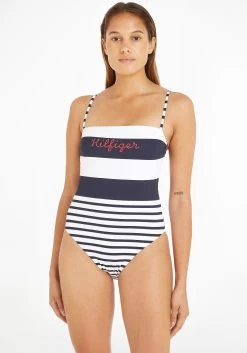 Bench. Shirt Met Lange Mouwen Met Lage Ruglijn -Beroemde Badkleding Winkel tommy hilfiger swimwear badpak th one piece print
